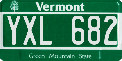VT license plate YXL682