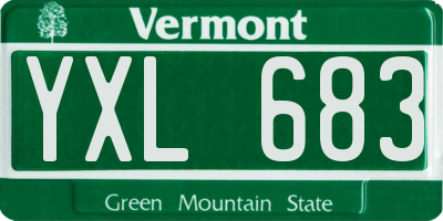 VT license plate YXL683
