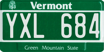VT license plate YXL684
