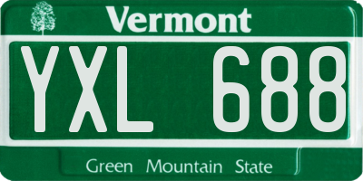 VT license plate YXL688