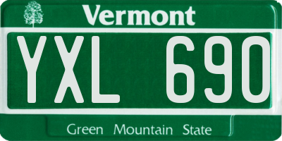 VT license plate YXL690
