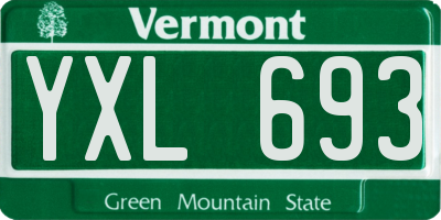 VT license plate YXL693