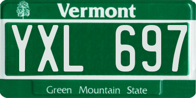 VT license plate YXL697