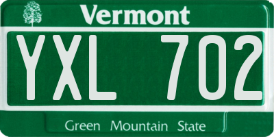 VT license plate YXL702