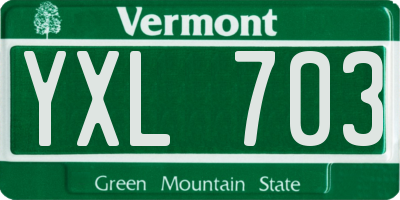 VT license plate YXL703