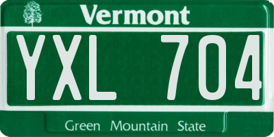 VT license plate YXL704