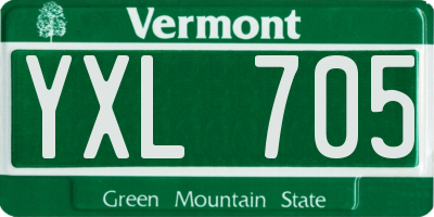 VT license plate YXL705