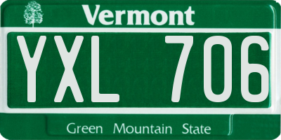 VT license plate YXL706