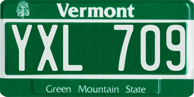 VT license plate YXL709