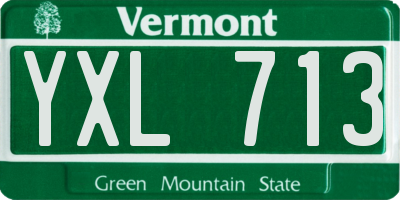 VT license plate YXL713