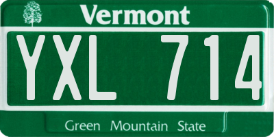 VT license plate YXL714