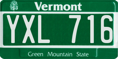 VT license plate YXL716