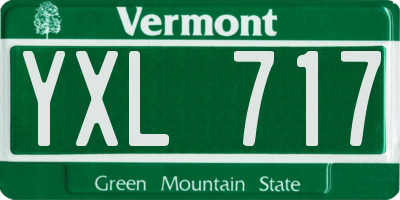 VT license plate YXL717