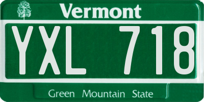 VT license plate YXL718