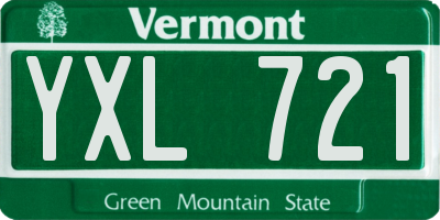 VT license plate YXL721