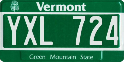VT license plate YXL724