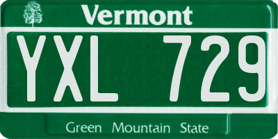 VT license plate YXL729