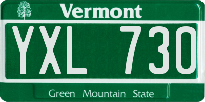 VT license plate YXL730
