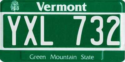 VT license plate YXL732