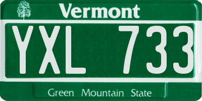VT license plate YXL733