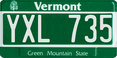 VT license plate YXL735