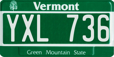 VT license plate YXL736