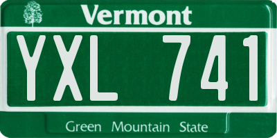 VT license plate YXL741