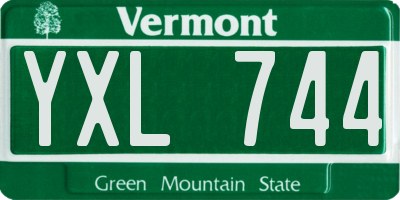 VT license plate YXL744