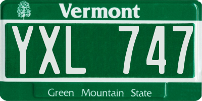 VT license plate YXL747