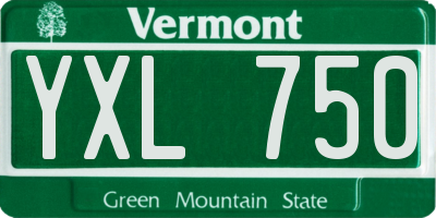 VT license plate YXL750