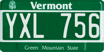 VT license plate YXL756