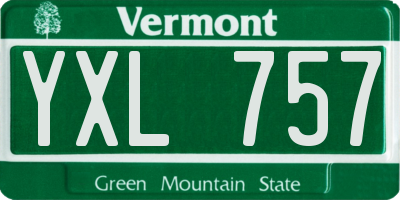 VT license plate YXL757
