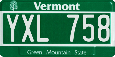 VT license plate YXL758