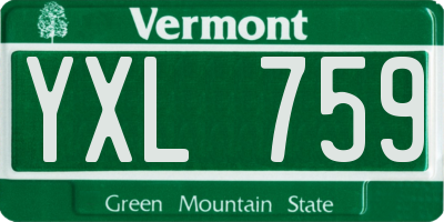 VT license plate YXL759