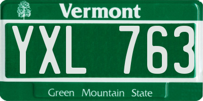 VT license plate YXL763