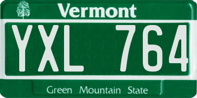 VT license plate YXL764