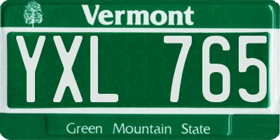 VT license plate YXL765