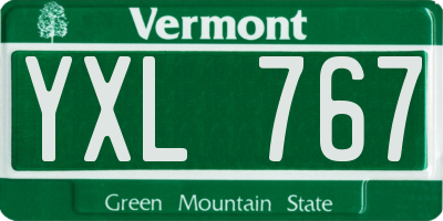 VT license plate YXL767