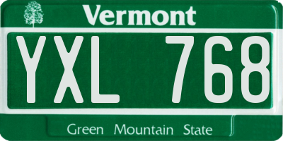 VT license plate YXL768