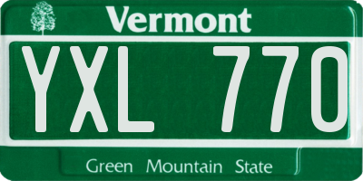 VT license plate YXL770