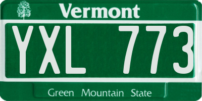 VT license plate YXL773