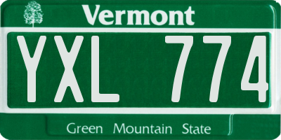 VT license plate YXL774