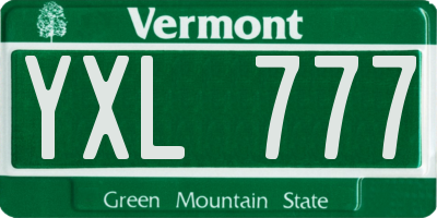 VT license plate YXL777