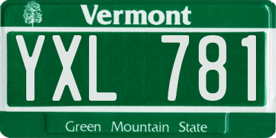 VT license plate YXL781