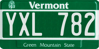 VT license plate YXL782