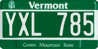 VT license plate YXL785