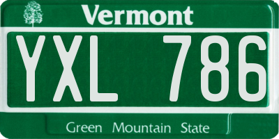 VT license plate YXL786