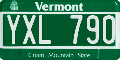 VT license plate YXL790