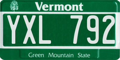 VT license plate YXL792
