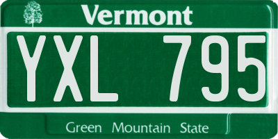 VT license plate YXL795
